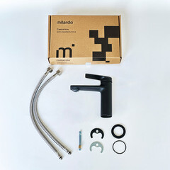 Смеситель для раковины Milardo Azure однорычажный черный (AZUBL00M01) - фото 5