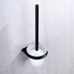 Ершик для унитаза Abber Nord подвесной стекло/металл черный (AA1532B) - фото 3