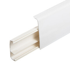 Плинтус ПВХ напольный Salag Lima 72 мм белый 2500 мм - фото 3