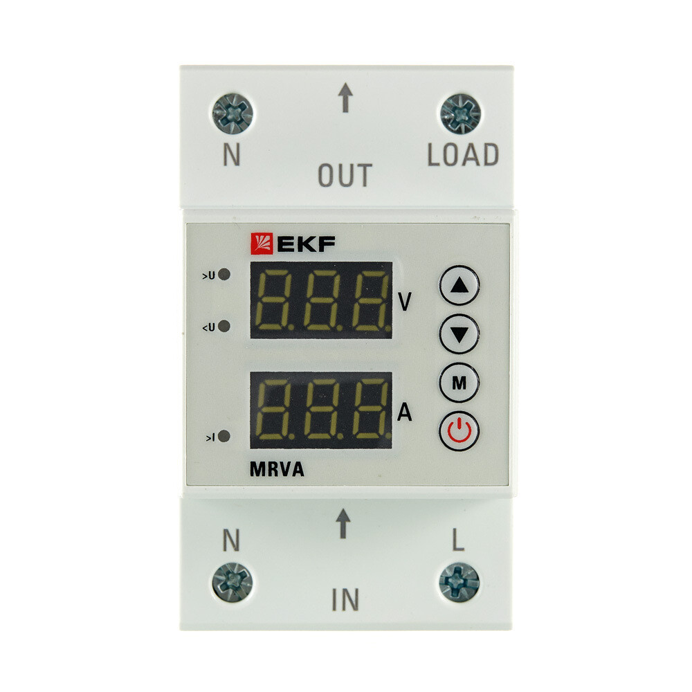 

Реле напряжения EKF PROxima (MRVA-32A) 230 В 32 А с дисплеем