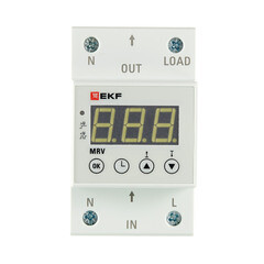 Изображение товара Реле напряжения модульное EKF PROxima 230 В 63 А тип AC с дисплеем (MRV-63A)