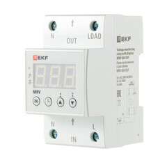 Реле напряжения модульное EKF PROxima 230 В 63 А тип AC с дисплеем (MRV-63A) - фото 3