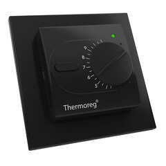 Терморегулятор механический для теплого пола Thermoreg TI-200 Design Black черный - фото 3
