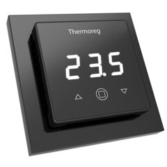 Терморегулятор электронный сенсорный для теплого пола Thermoreg TI-300 Black черный - фото 3