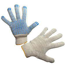 Перчатки х/б 7 нитей с ПВХ покрытием белые 10 (XL)