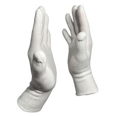 Перчатки нейлоновые тактильные белые 9 (L) - фото 2