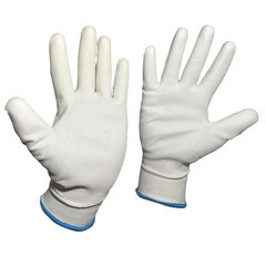 Перчатки нейлоновые с полиуретановым обливом белые 10 (XL) - фото 3