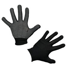 Перчатки нейлоновые с ПВХ покрытием микроточка черные 9 (L)