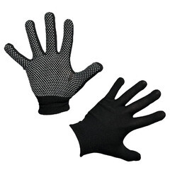 Изображение товара Перчатки нейлоновые с ПВХ покрытием микроточка черные 9 (L)