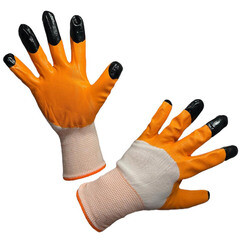 Изображение товара Перчатки полиэстеровые с нитриловым обливом белые 10 (XL)