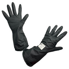 Изображение товара Перчатки латексные кислотоустойчивые КЩС Тип 2 черные 9 (XL) (007-03)
