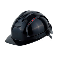 Каска защитная РОСОМЗ СОМЗ-80 Абсолют Rapid черная с храповиком (781720) - фото 1