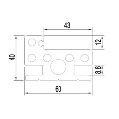 Коробка дверная AquaDoor телескопическая 60х40х2100 мм ПВХ графит универсальная (2,5 шт.) - фото 2