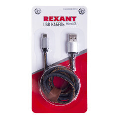 Кабель USB-A/micro USB Rexant 2,4 А 1 м (18-4242) - фото 3