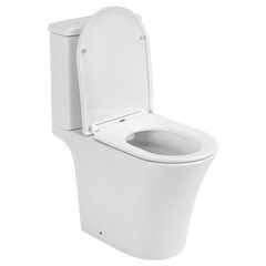 Унитаз-компакт Corsa Deco FX Rimless безободковый с универсальным выпуском с сиденьем дюропласт микролифт белый (TPFX640SR) - фото 19