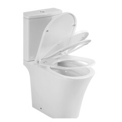 Унитаз-компакт Corsa Deco FX Rimless безободковый с универсальным выпуском с сиденьем дюропласт микролифт белый (TPFX640SR) - фото 16