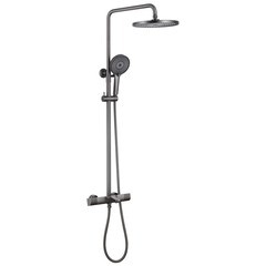 Душевая система Abber Thermostat с верхним душем с лейкой с изливом никель (AF8516NG)