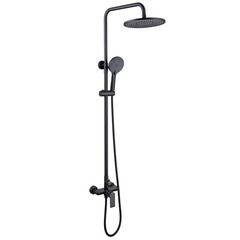 Душевая система Abber Weiss Insel с верхним душем с лейкой черная (AF8020B) - фото 1