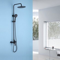 Душевая система Abber Weiss Insel с верхним душем с лейкой черная (AF8020B) - фото 2