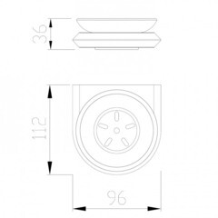 Мыльница для ванной Abber Nord с держателем стекло/металл хром (AA1558) - фото 2