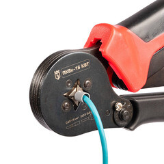 Пресс-клещи КВТ ПКВк-16 для обжима втулочных наконечников 6-16 кв.мм (54549) - фото 4