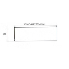 Панель фронтальная для ванны акриловой Ollie/Monck 160х56,5 см белая (02ол16) - фото 2