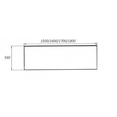 Панель фронтальная для ванны акриловой Ollie/Monck 170х56,5 см белая (02ол17) - фото 2