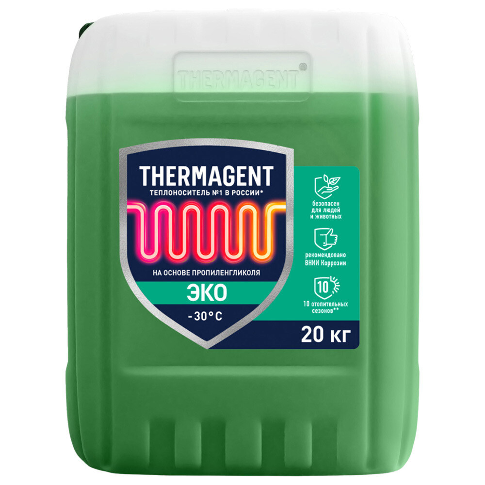

Теплоноситель Thermagent Eko -30 °С 20 кг на основе пропиленгликоля