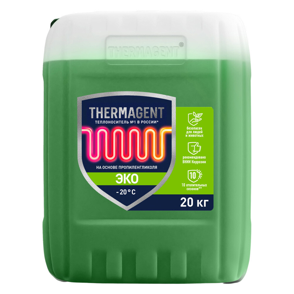 

Теплоноситель Thermagent Eko -20 °С 20 кг на основе пропиленгликоля