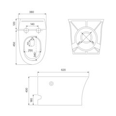 Унитаз напольный приставной Iddis Pulse с сиденьем дюропласт микролифт с импульсным смывом (PULIDSEi26) - фото 3