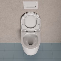 Унитаз подвесной Iddis Slide безободковый белый с сиденьем дюропласт микролифт смыв торнадо (SLIRDSEi25) - фото 10