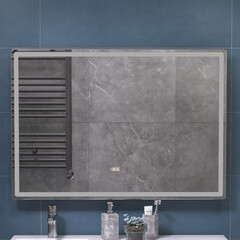 Зеркало с подсветкой прямоугольное 100х70 см бесконтактный сенсор Vigo Geometry Luxe (211) - фото 4