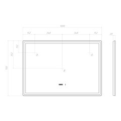 Зеркало с подсветкой прямоугольное 100х70 см бесконтактный сенсор Vigo Geometry Luxe (211) - фото 2