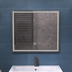 Зеркало с подсветкой прямоугольное 79,4х70 см бесконтактный сенсор Vigo Geometry Luxe (210) - фото 3