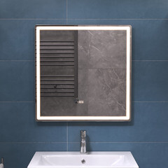 Зеркало с подсветкой квадратное 70х70 см бесконтактный сенсор Vigo Geometry Luxe (209) - фото 3