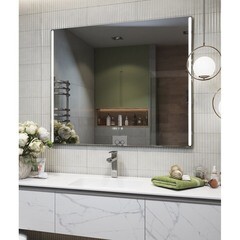 Зеркало с подсветкой прямоугольное 120х100 см бесконтактный сенсор Vigo Touch Luxe (291) - фото 3