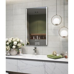 Зеркало с подсветкой прямоугольное 60х100 см бесконтактный сенсор Vigo Touch Luxe (288) - фото 2