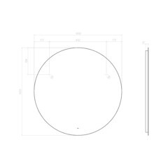 Зеркало с подсветкой круглое 100 см бесконтактный сенсор Vigo Otti Comfort 1000 (186) - фото 2