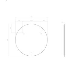 Зеркало с подсветкой круглое 80 см бесконтактный сенсор Vigo Otti Comfort 800 (185) - фото 3