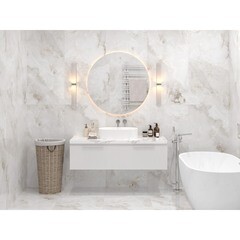 Керамогранит Staro Palacio Nestle Bianco бежевый полированный 1200х600х9 мм (2 шт.=1,44 кв.м) - фото 3