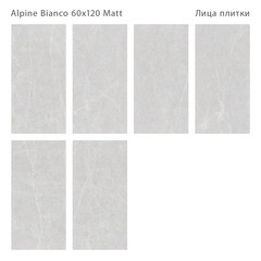 Керамогранит Staro Silk Alpine Bianco Matt серый матовый 1200x600x8 мм (3 шт.=2,16 кв.м) - фото 2