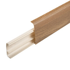 Плинтус ПВХ напольный Salag Lima 72 мм дуб аргос 2500 мм - фото 4