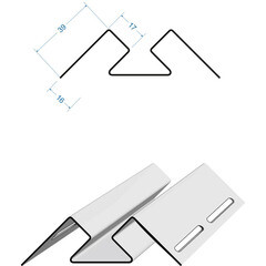 Угол внутренний Docke Lux 3000 мм миндаль - фото 3