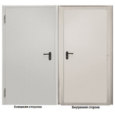 Дверь техническая Промет ДТ-1 глухая левая серый RAL 7035 850х2050 мм