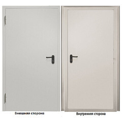 Дверь техническая Промет ДТ-1 глухая левая серый RAL 7035 850х2050 мм