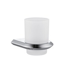 Изображение товара Стакан для ванной Abber Nord с держателем стекло матовый/металл хром (AA1556)