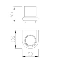 Стакан для ванной Abber Nord с держателем стекло матовый/металл хром (AA1556) - фото 3