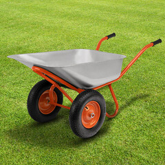 Тачка садово-строительная двухколесная Строймаш 90 л 320 кг ударопрочная усиленная морозостойкая (17008) - фото 2