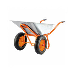 Тачка садово-строительная двухколесная Строймаш 90 л 320 кг ударопрочная усиленная морозостойкая (17008) - фото 1