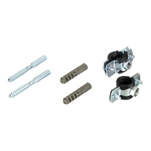 Хомут сантехнический 3/8" 15-19 мм оцинкованная сталь со шпилькой и дюбелем (2 шт.)